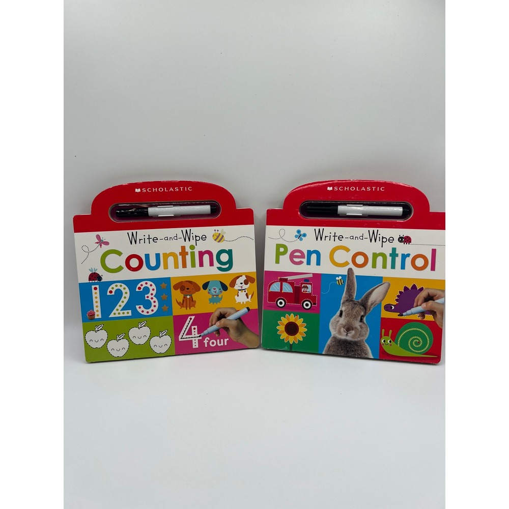 Scholastic Early Learners Write and Wipe Counting & Pen Control Board Book Set